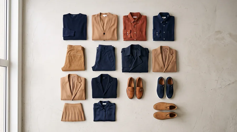 Die Garderobe, die aufgeht: vierzehn Teile, vierzig Outfits